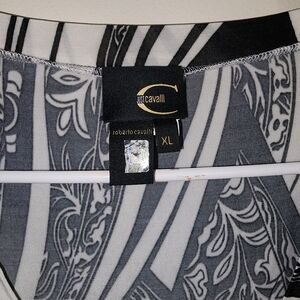 Just Cavalli Monochrome Graphic Top